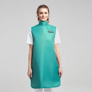 Односторонний фартук с воротником-стойкой